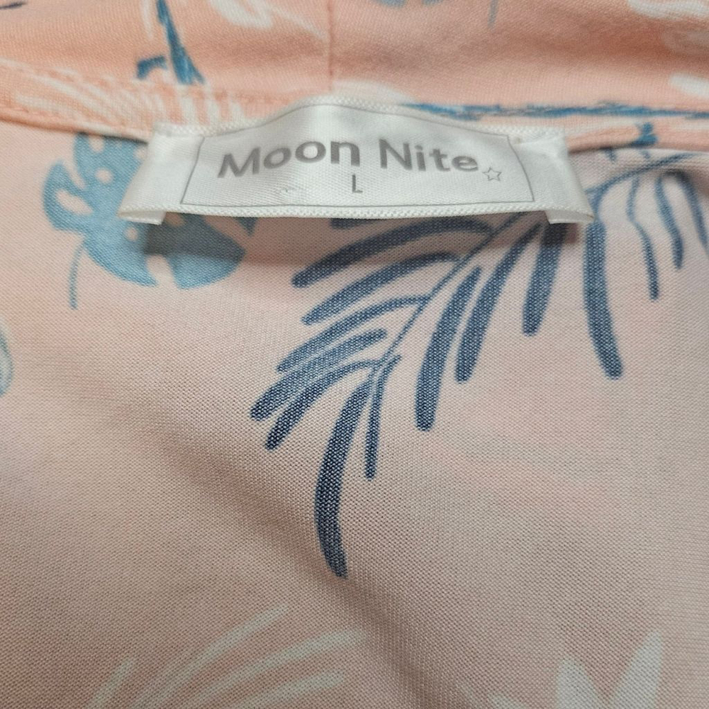 Moon Nite Large Pink Blue Tie Tropical Flamingo Robe - Picture 6 of 7